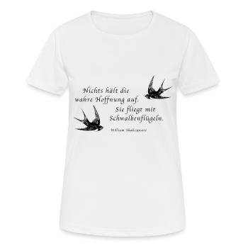 Hope flies on swallow wings - Women's Breathable T-Shirt - white - Front - AI Model Female 172 dark (172cm)