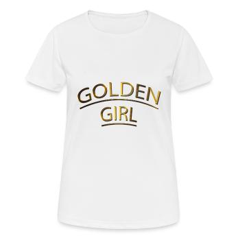 Golden Girl - T-shirt respirant Femme - blanc - Devant - AI Model Female 172 dark (172cm)