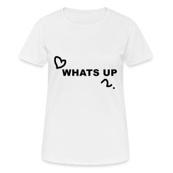 Whats up - Frauen T-Shirt atmungsaktiv - Weiß - Vorne - AI Model Female 172 dark (172cm)