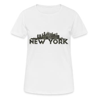 New York - Frauen T-Shirt atmungsaktiv - Weiß - Vorne - AI Model Female 172 dark (172cm)