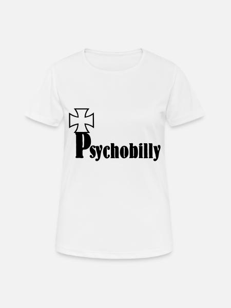 PSYCHOBILLY,ROCK,GUITAR,FLATTOP,FLAT,GUITAR,MUSIC - Women's Breathable T-Shirt - white