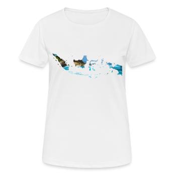 indonesien - Frauen T-Shirt atmungsaktiv - Weiß - Vorne - AI Model Female 172 dark (172cm)
