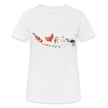 Indonesien - Frauen T-Shirt atmungsaktiv - Weiß - Vorne - AI Model Female 172 dark (172cm)