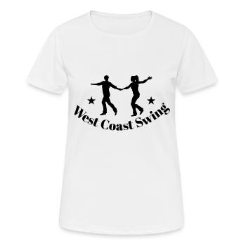 West Coast Swing WCS Westie Tanzen Geschenk Tanz - Frauen T-Shirt atmungsaktiv - Weiß - Vorne - AI Model Female 172 dark (172cm)