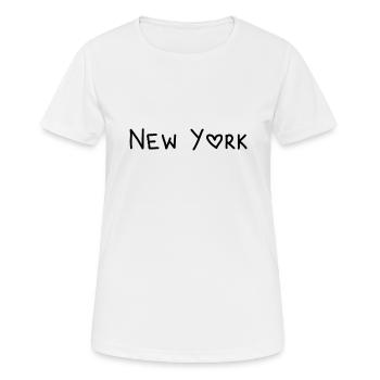 New York - T-shirt respirant Femme - blanc - Devant - AI Model Female 172 dark (172cm)