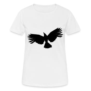 Rabe - Frauen T-Shirt atmungsaktiv - Weiß - Vorne - AI Model Female 172 dark (172cm)