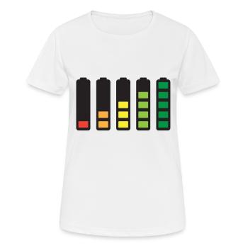 batterie - T-shirt respirant Femme - blanc - Devant - AI Model Female 172 dark (172cm)