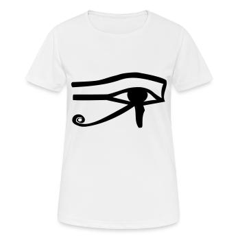 Oeil de horus - T-shirt respirant Femme - blanc - Devant - AI Model Female 172 dark (172cm)