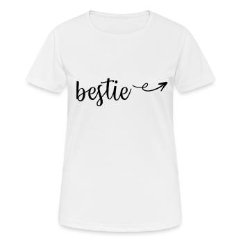 bestie best Friend partnerlook - Frauen T-Shirt atmungsaktiv - Weiß - Vorne - AI Model Female 172 dark (172cm)
