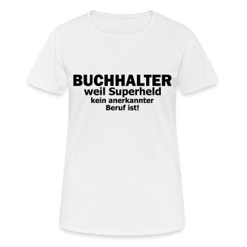 Buchhalter - Frauen T-Shirt atmungsaktiv - Weiß - Vorne - AI Model Female 172 dark (172cm)