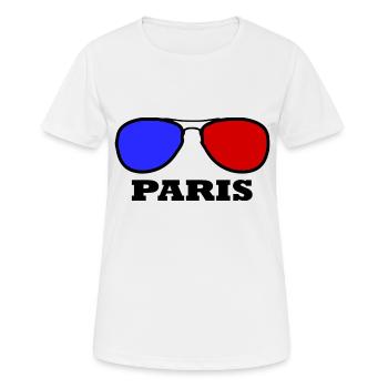 Paris - Frauen T-Shirt atmungsaktiv - Weiß - Vorne - AI Model Female 172 dark (172cm)