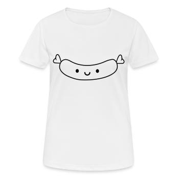 Kleine suesse Wurst - Frauen T-Shirt atmungsaktiv - Weiß - Vorne - AI Model Female 172 dark (172cm)