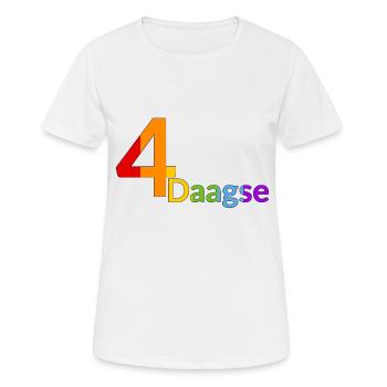 Arc-en-ciel de 4 jours - T-shirt respirant Femme - blanc - Devant - AI Model Female 172 dark (172cm)