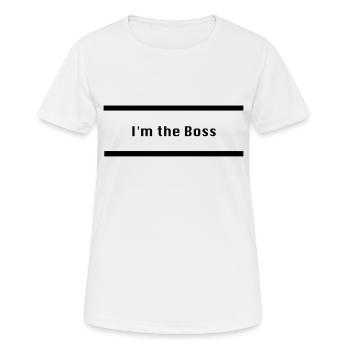 je suis le chef - T-shirt respirant Femme - blanc - Devant - AI Model Female 172 dark (172cm)