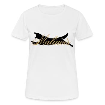 Mali Fly Malinois - Frauen T-Shirt atmungsaktiv - Weiß - Vorne - AI Model Female 172 dark (172cm)