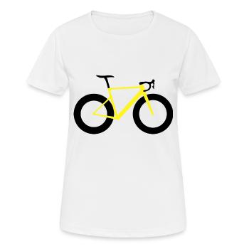 Racing bike yellow - Women's Breathable T-Shirt - white - Front - AI Model Female 172 dark (172cm)