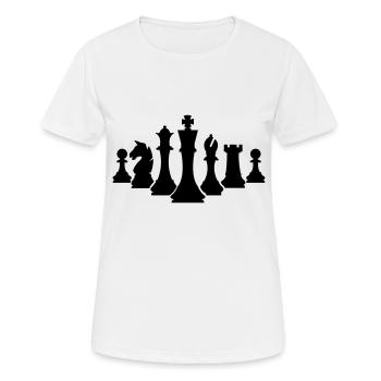 chess pieces - Women's Breathable T-Shirt - white - Front - AI Model Female 172 dark (172cm)