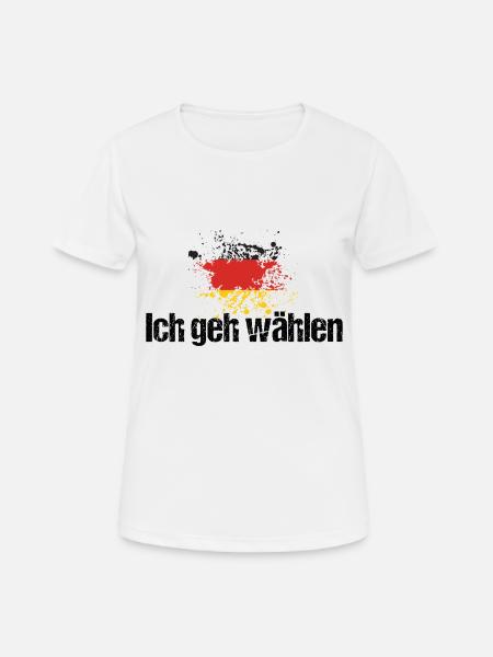 ich geh wählen - Frauen T-Shirt atmungsaktiv - Weiß