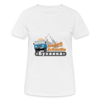 UAZ - Aspalt ist was für Schnullis - Frauen T-Shirt atmungsaktiv - Weiß - Vorne - AI Model Female 172 dark (172cm)