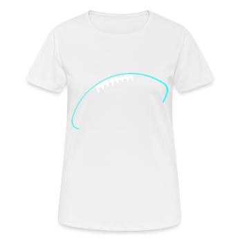 American Football Liebe Football Umriss - Frauen T-Shirt atmungsaktiv - Weiß - Vorne - AI Model Female 172 dark (172cm)