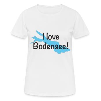 bodensee - Frauen T-Shirt atmungsaktiv - Weiß - Vorne - AI Model Female 172 dark (172cm)