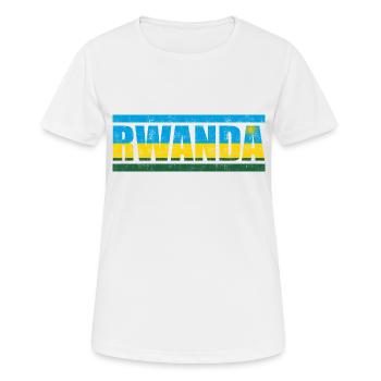 Ruanda - Frauen T-Shirt atmungsaktiv - Weiß - Vorne - AI Model Female 172 dark (172cm)