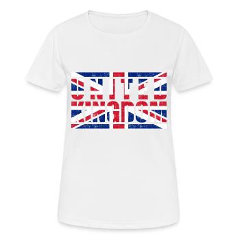 Royaume-Uni - T-shirt respirant Femme - blanc - Devant - AI Model Female 172 dark (172cm)