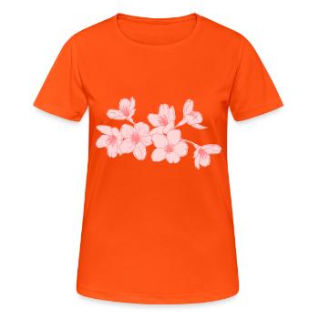 Sakura - Women's Breathable T-Shirt - neon orange - Front - AI Model Female 172 dark (172cm)