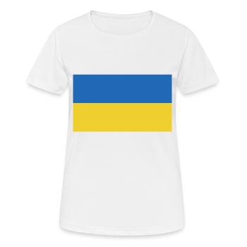 drapeau de l’Ukraine - T-shirt respirant Femme - blanc - Devant - AI Model Female 172 dark (172cm)