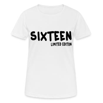 16e anniversaire Seize cadeau en édition limitée - T-shirt respirant Femme - blanc - Devant - AI Model Female 172 dark (172cm)