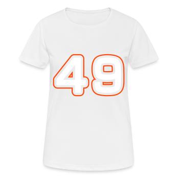 49 Zahl symbol - Frauen T-Shirt atmungsaktiv - Weiß - Vorne - AI Model Female 172 dark (172cm)