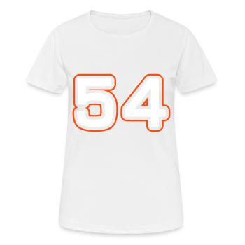 Symbole numérique 54 - T-shirt respirant Femme - blanc - Devant - AI Model Female 172 dark (172cm)