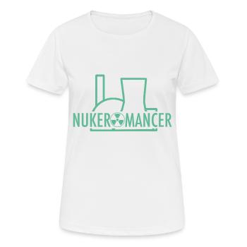 nukeromancer - Frauen T-Shirt atmungsaktiv - Weiß - Vorne - AI Model Female 172 dark (172cm)