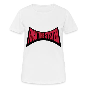 Punk baise le système - T-shirt respirant Femme - blanc - Devant - AI Model Female 172 dark (172cm)