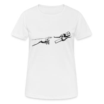 Creation of Adams for motorcyclists - Women's Breathable T-Shirt - white - Front - AI Model Female 172 dark (172cm)