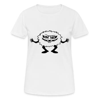 Horreur Monster Creepy Comic - T-shirt respirant Femme - blanc - Devant - AI Model Female 172 dark (172cm)