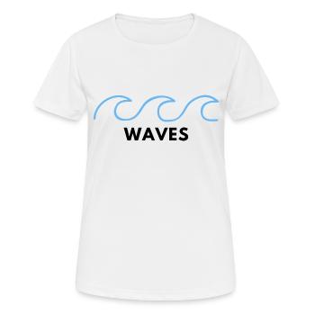 WAVES - Women's Breathable T-Shirt - white - Front - AI Model Female 172 dark (172cm)