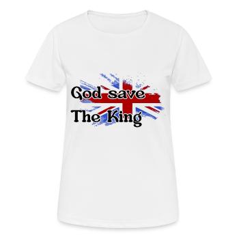 God Save the King - New King England - Frauen T-Shirt atmungsaktiv - Weiß - Vorne - AI Model Female 172 dark (172cm)
