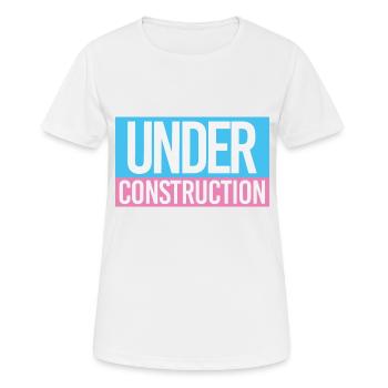 TRANS UNDER CONSTRUCTION - Women's Breathable T-Shirt - white - Front - AI Model Female 172 dark (172cm)