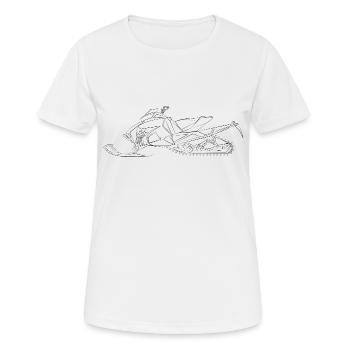 Motoneige motoneige - T-shirt respirant Femme - blanc - Devant - AI Model Female 172 dark (172cm)