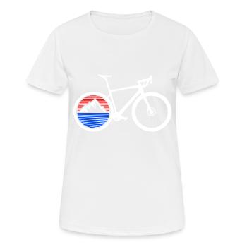Gravel Bike Berg Rennrad Fahrrad lustiges Geschenk - Frauen T-Shirt atmungsaktiv - Weiß - Vorne - AI Model Female 172 dark (172cm)