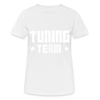 Équipe de tuning - T-shirt respirant Femme - blanc - Devant - AI Model Female 172 dark (172cm)