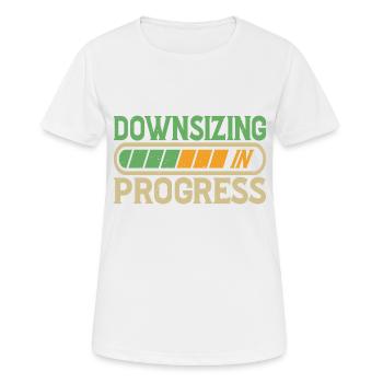 Réduction des effectifs en cours 20 - T-shirt respirant Femme - blanc - Devant - AI Model Female 172 dark (172cm)