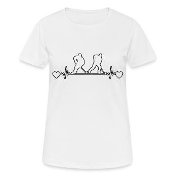 Eishockey Hockeyfan Eishockeyspieler Eishockeyteam - Frauen T-Shirt atmungsaktiv - Weiß - Vorne - AI Model Female 172 dark (172cm)