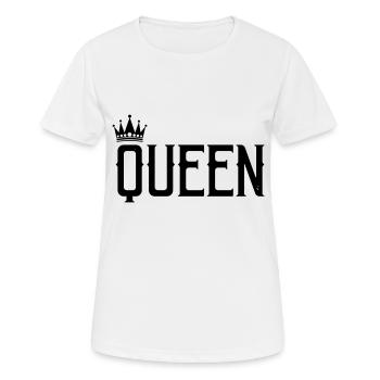 queen - Women's Breathable T-Shirt - white - Front - AI Model Female 172 dark (172cm)