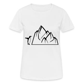 pinguin eisberg - Frauen T-Shirt atmungsaktiv - Weiß - Vorne - AI Model Female 172 dark (172cm)