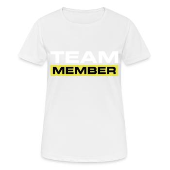 Équipier - T-shirt respirant Femme - blanc - Devant - AI Model Female 172 dark (172cm)