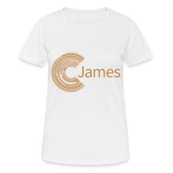 For James - Women's Breathable T-Shirt - white - Front - AI Model Female 172 dark (172cm)