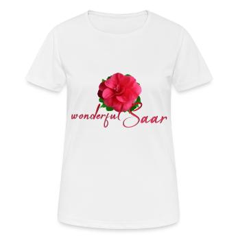 Sarre Anniversaire Sarre - T-shirt respirant Femme - blanc - Devant - AI Model Female 172 dark (172cm)