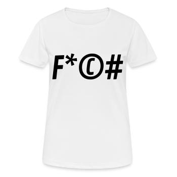 Lettrage FCK - T-shirt respirant Femme - blanc - Devant - AI Model Female 172 dark (172cm)